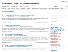Tablet Screenshot of bookmarkingcentral.com